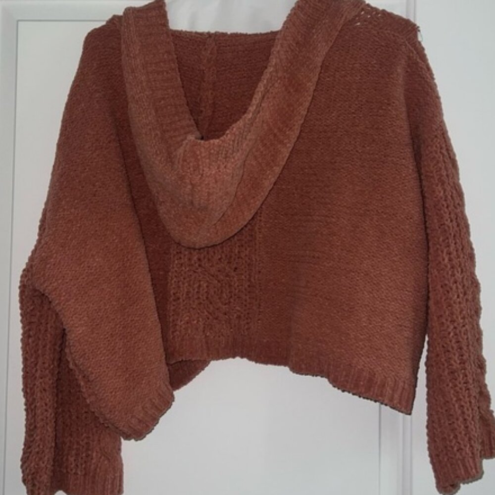 Cable Knit Sweater - Rust - image 4